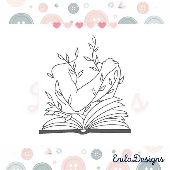 Matriz de Bordado Livro Silhueta Mulher