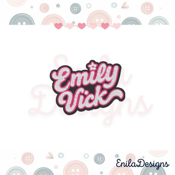 Matriz de Bordado Logo Emily - 3 Tamanhos