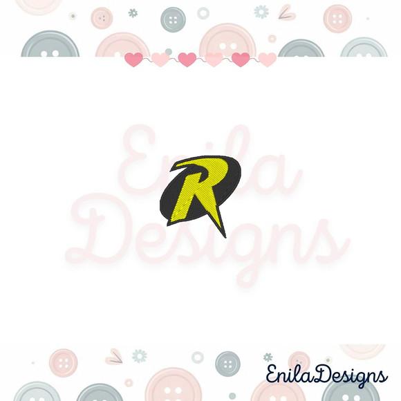 Matriz de Bordado Logo Super Heroi Robin Pequeno - 4,5cm