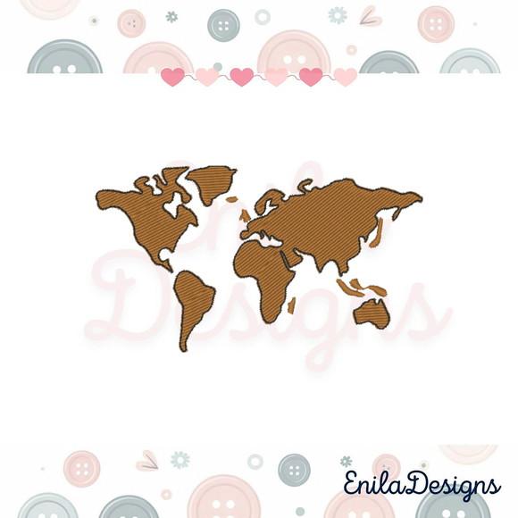 Matriz de Bordado Mapa Mundi