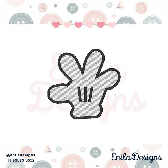 Matriz de Bordado Mão do Mickey - Enila Designs - 4 Tamanhos