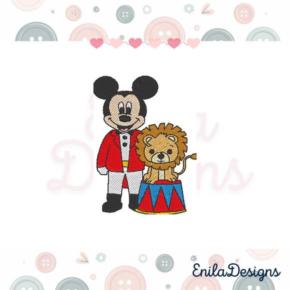Matriz de Bordado Mickey Circo - Domador