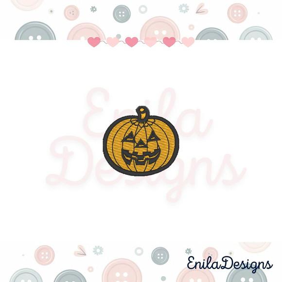 Matriz de Bordado Mini Abóbora de Halloween