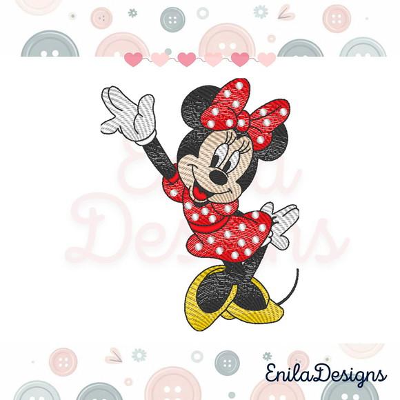 Matriz de Bordado Minnie Modelo1 - Pontos Leves - 3 Tamanhos