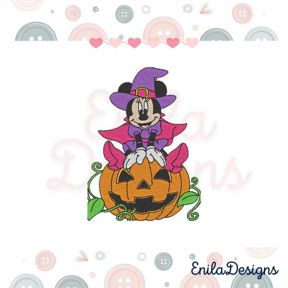 Matriz de Bordado Minnie Halloween - Enila Designs