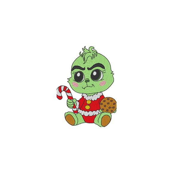 Matriz de Bordado Natalina - Bebê Grinch