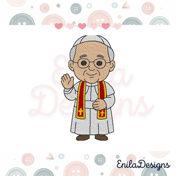 Matriz de Bordado Papa Leão Xiv- 2 Tamanhos