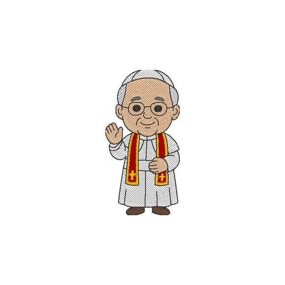 Matriz de Bordado Papa Leão Xiv- 2 Tamanhos