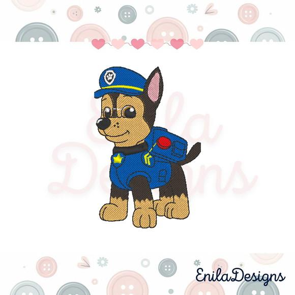 Matriz de Bordado Patrulha Canina Chase - 4 Tamanhos