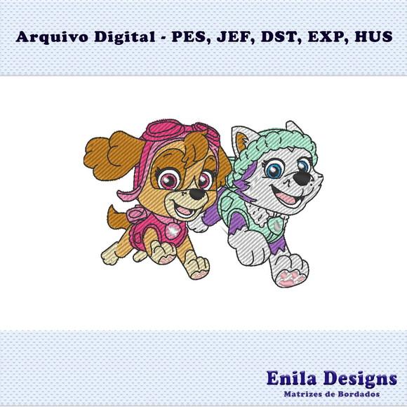Matriz de Bordado Patrulha Canina Skye e Everest 3 Tamanhos