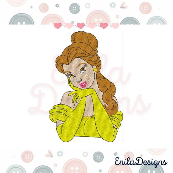 Matriz de Bordado Princesa Bela - 3 Tamanhos