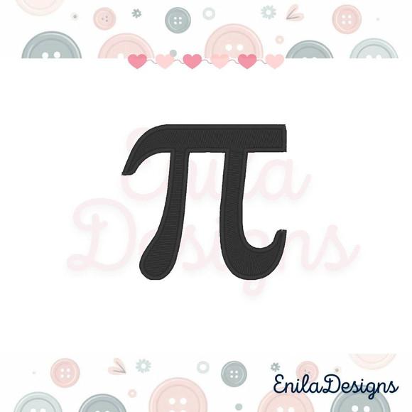 Matriz de Bordado Simbolo Pi - Matematica - 6 Tamanhos