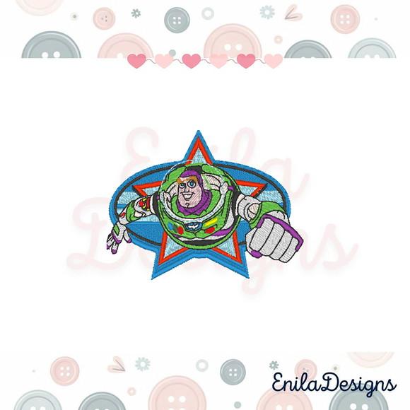 Matriz de Bordado Toy Story Buzz Estrela