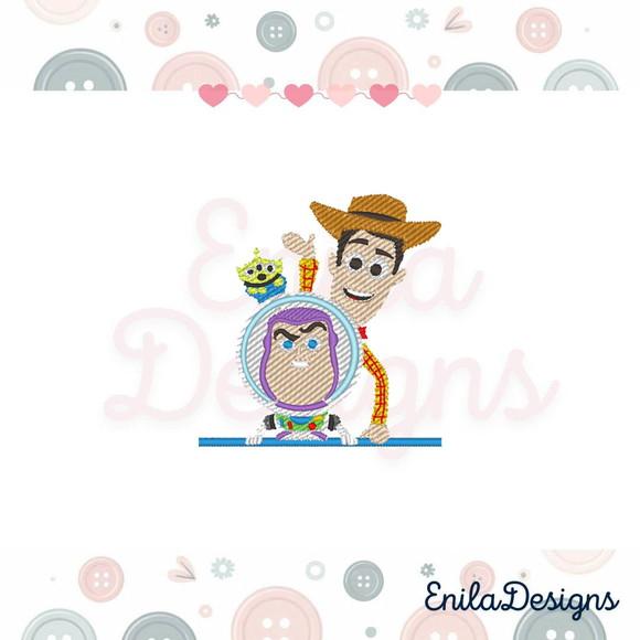 Matriz de Bordado Toy Story Woody Buzz e Et
