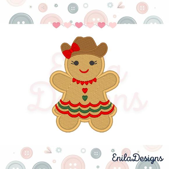 Matrizes de Bordado Biscoito de Natal Cowgirl