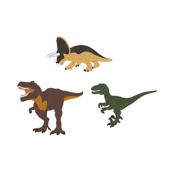 Matrizes de Bordado Dinossauros - 3 Dinos 10x10