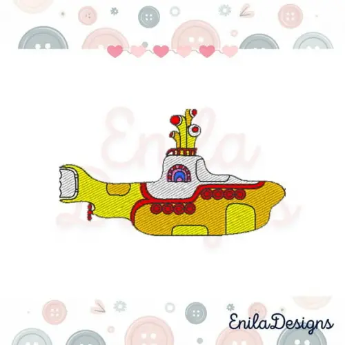 Matriz de Bordado Banda - Musica - Submarino Amarelo
