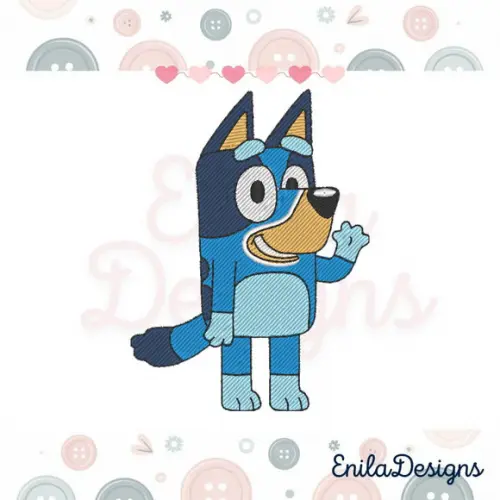 Matriz de Bordado Bluey - Enila Designs - 5 Tamanhos