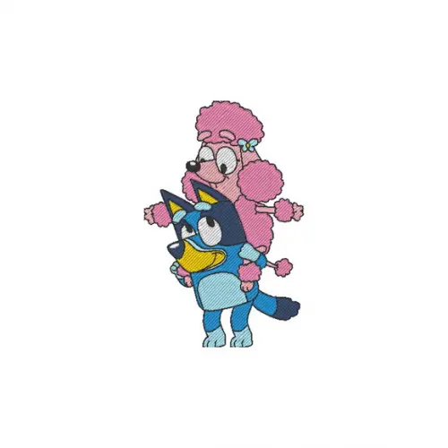 Matriz de Bordado Bluey e Coco - 4 Tamanhos