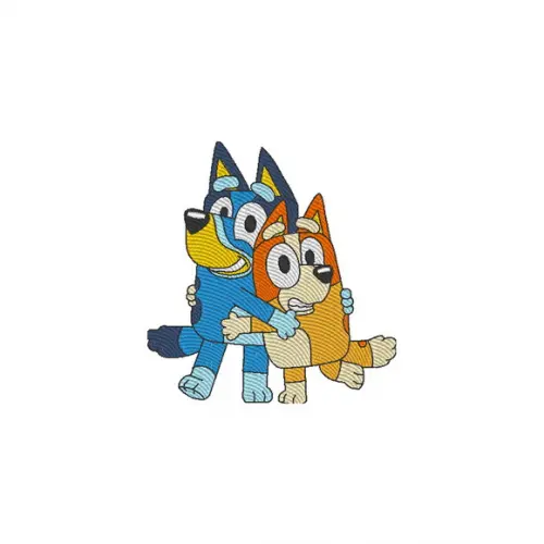 Matriz de Bordado Bluey e Bingo Juntas - Cod2 - Pontos Leves
