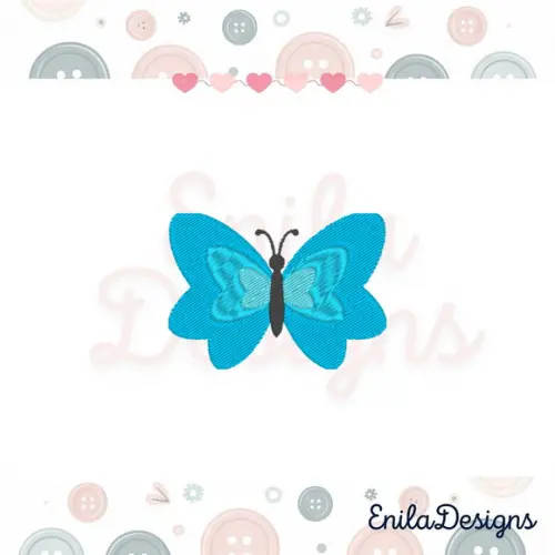 Matriz de Bordado Borboleta Azul