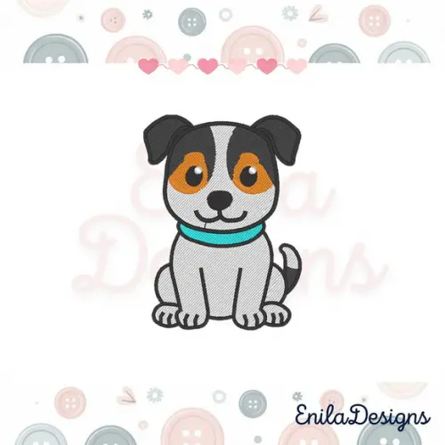 Matriz de Bordado Cachorro Raça Pinscher Tricolor