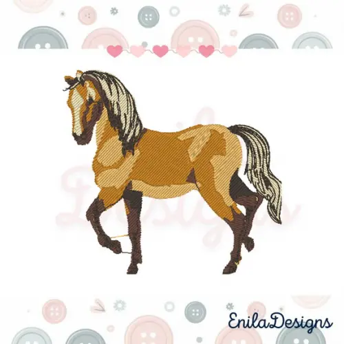Matriz de Bordado Cavalo - Enila Designs - 6 Tamanhos