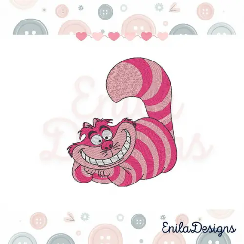 Matriz de Bordado Cheshire Cat - Gato da Alice
