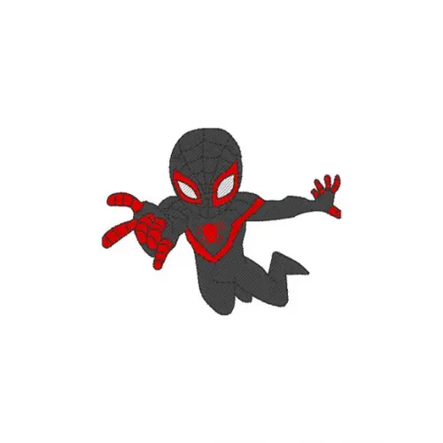 Matriz de Bordado Homem Aranha Miles Morales - 4 Tamanhos