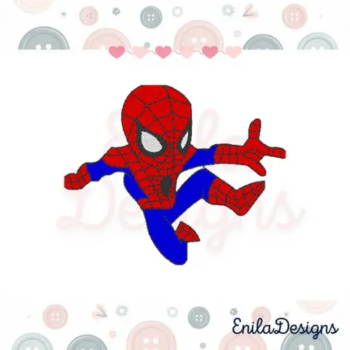 Matriz de Bordado Homem Aranha - 4 Tamanhos