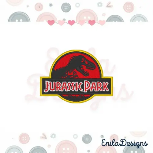 Matriz de Bordado Jurassic Park - Enila Design