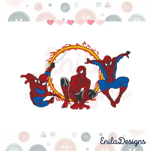 Matriz de Bordado Homem Aranha Portal - 3 Tamanhos