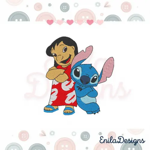 Matriz de Bordado Lilo e Stitch