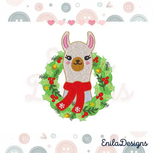 Matriz de Bordado Lhama Natal