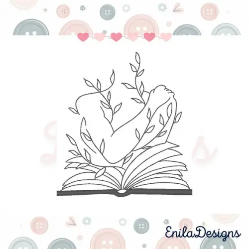 Matriz de Bordado Livro Silhueta Mulher