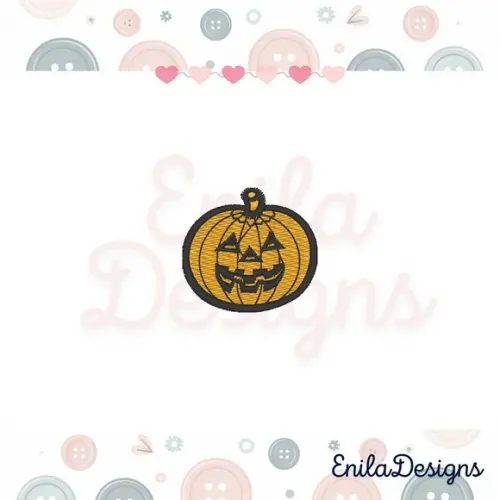 Matriz de Bordado Mini Abóbora de Halloween