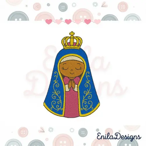 Matriz de Bordado Nossa Senhora Aparecida - 4 Tamanhos