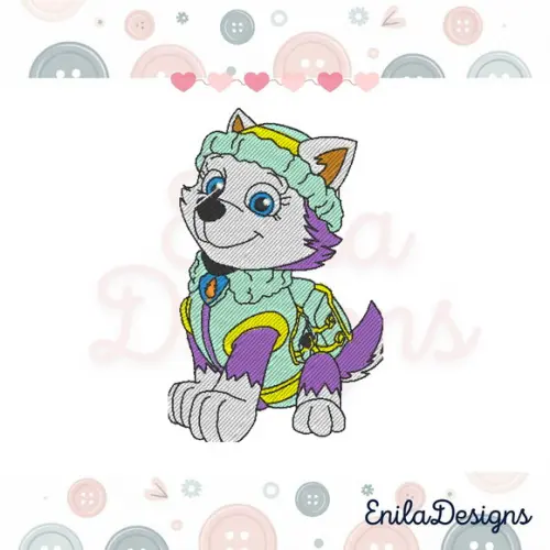 Matriz de Bordado Patrulha Canina Everest - 4 Tamanhos