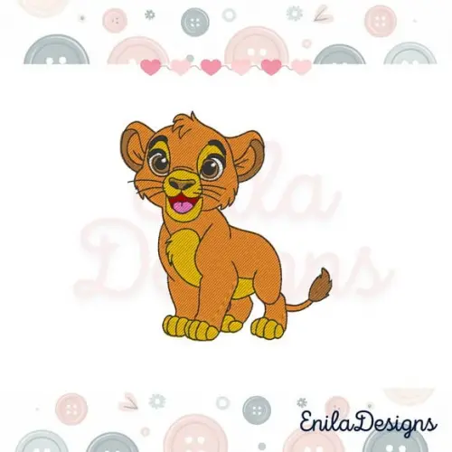 Matriz de Bordado Rei Leão - Simba Cute