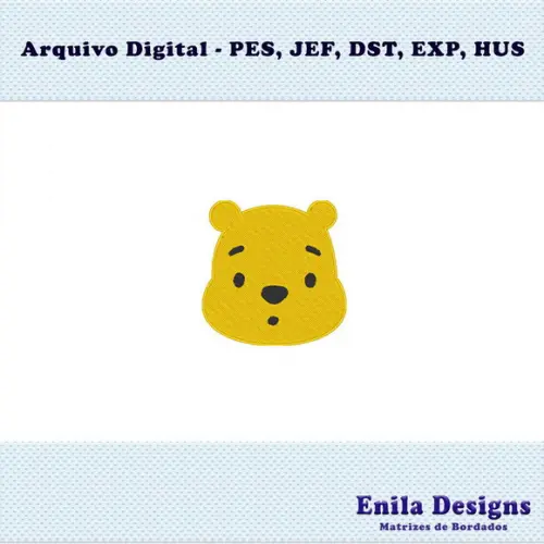 Matriz de Bordado Rosto Ursinho Pooh