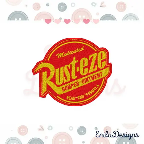 Matriz de Bordado Rust Eze Carros Mcqueen - 4 Tamanhos