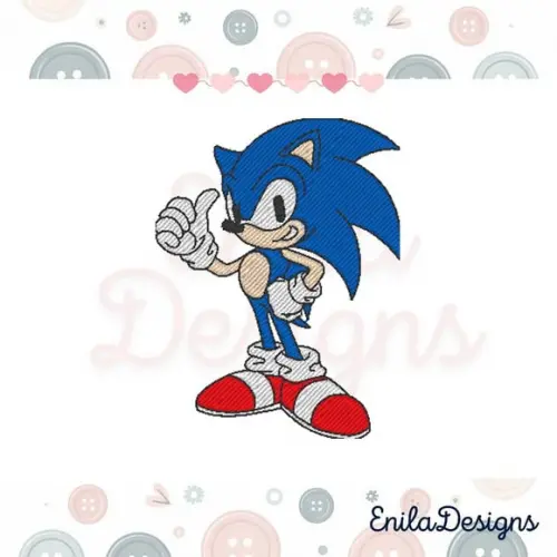 Matriz de Bordado Sonic - 4 Tamanhos