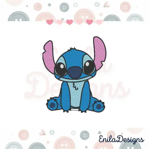 Matriz de Bordado Stitch - Modelo1 - 4 Tamanhos