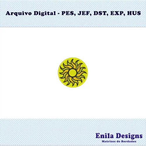 Matriz de Bordado Sol - Casaco Capa Sobretudo Detetive