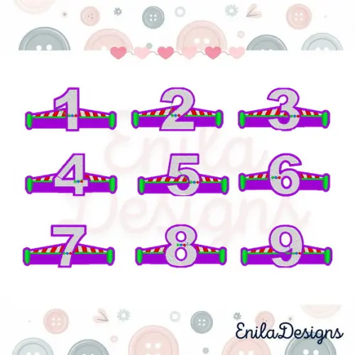 Matriz de Bordado Toy Story Numeros Buzz