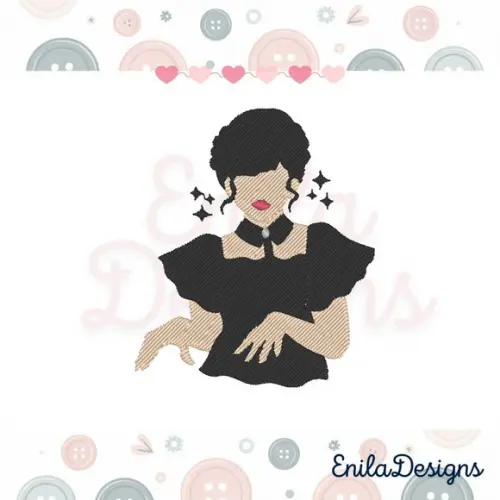 Matriz de Bordado Wandinha Dance