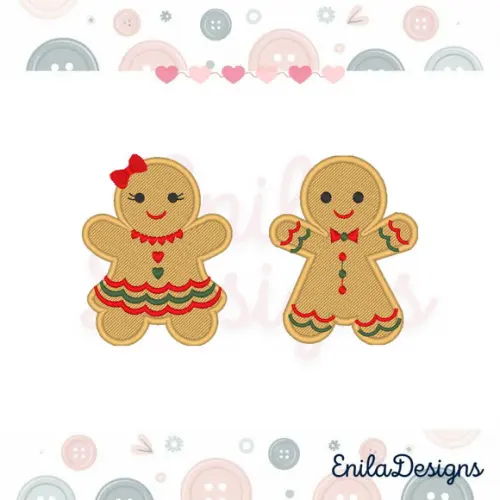 Matrizes de Bordado Biscoitos de Natal - Gingerbreads