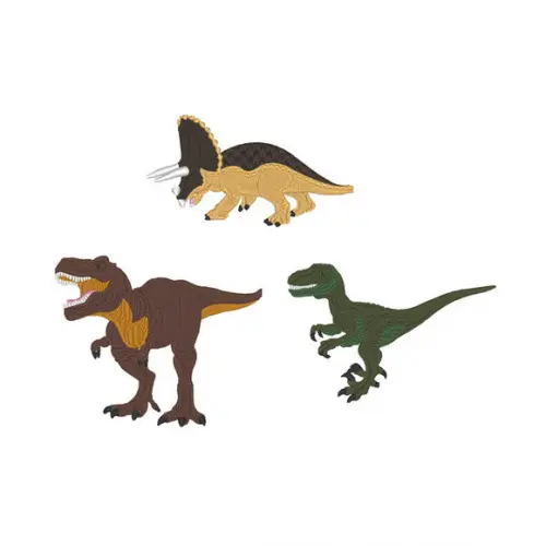 Matrizes de Bordado Dinossauros - 3 Dinos 10x10