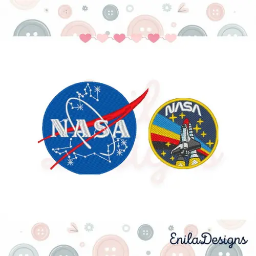 Matrizes de Bordado Nasa Astronauta Espaço Foguete
