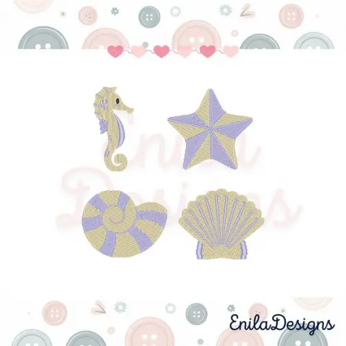 Matrizes de Bordado para Vestido Fundo do Mar